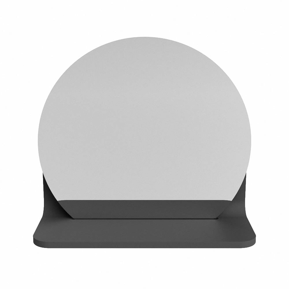 Mondiaz Spot spiegel rond Ø30cm met planchet dark grey