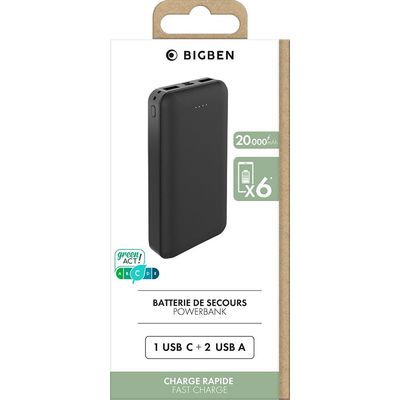 BigBen PB POLY - powerbank / batterie de secours rechargeable pour smartphone - 20000 mAh