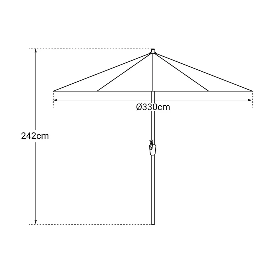 Happy Garden Parasol HAPUNA - Bruin - Aluminium