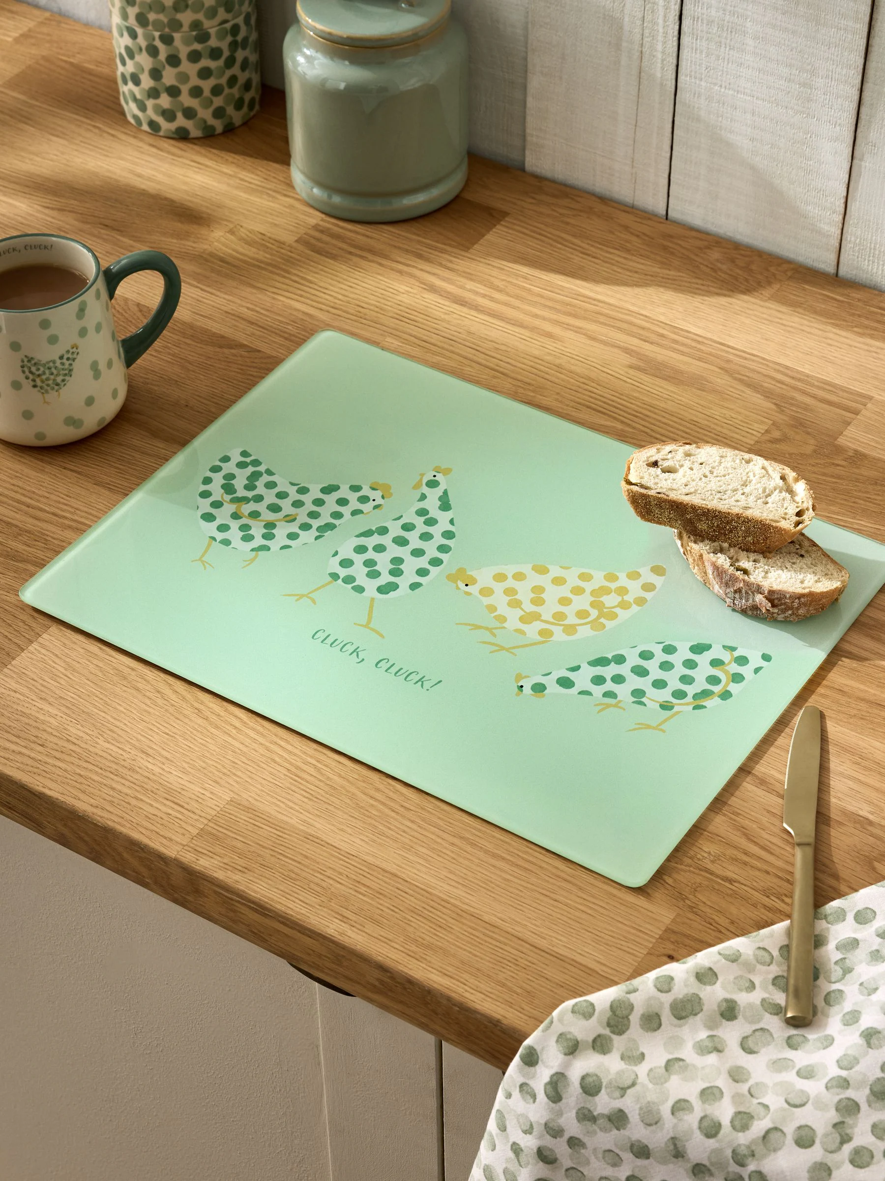 Pat and Peggy Chicken Worktop Saver
