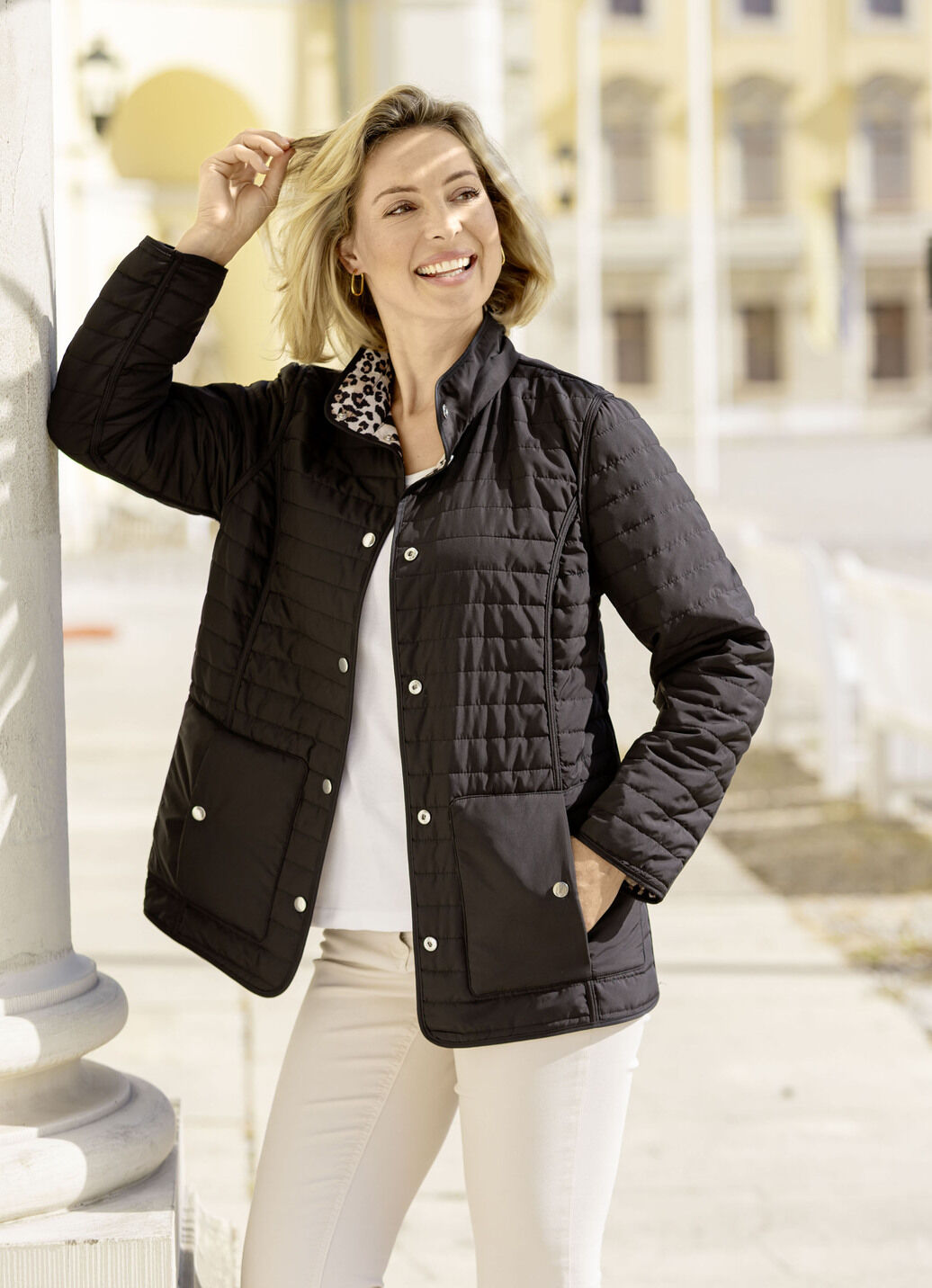 Wendejacke mit Druckerleiste