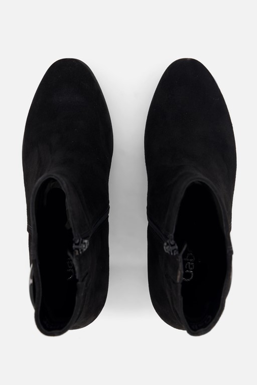 Gabor Enkellaarsjes zwart Suede