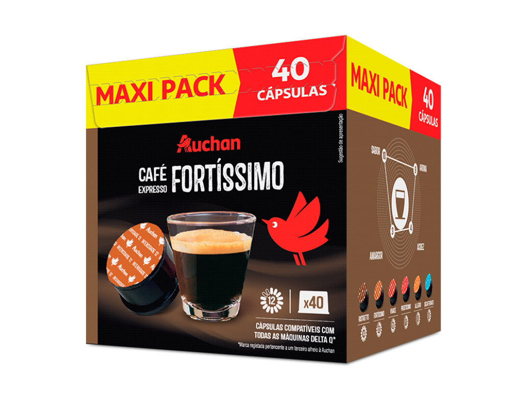 CAFE EXPRESSO DQ AUCHAN FORTÍSSIMO MAXIPACK 40UN