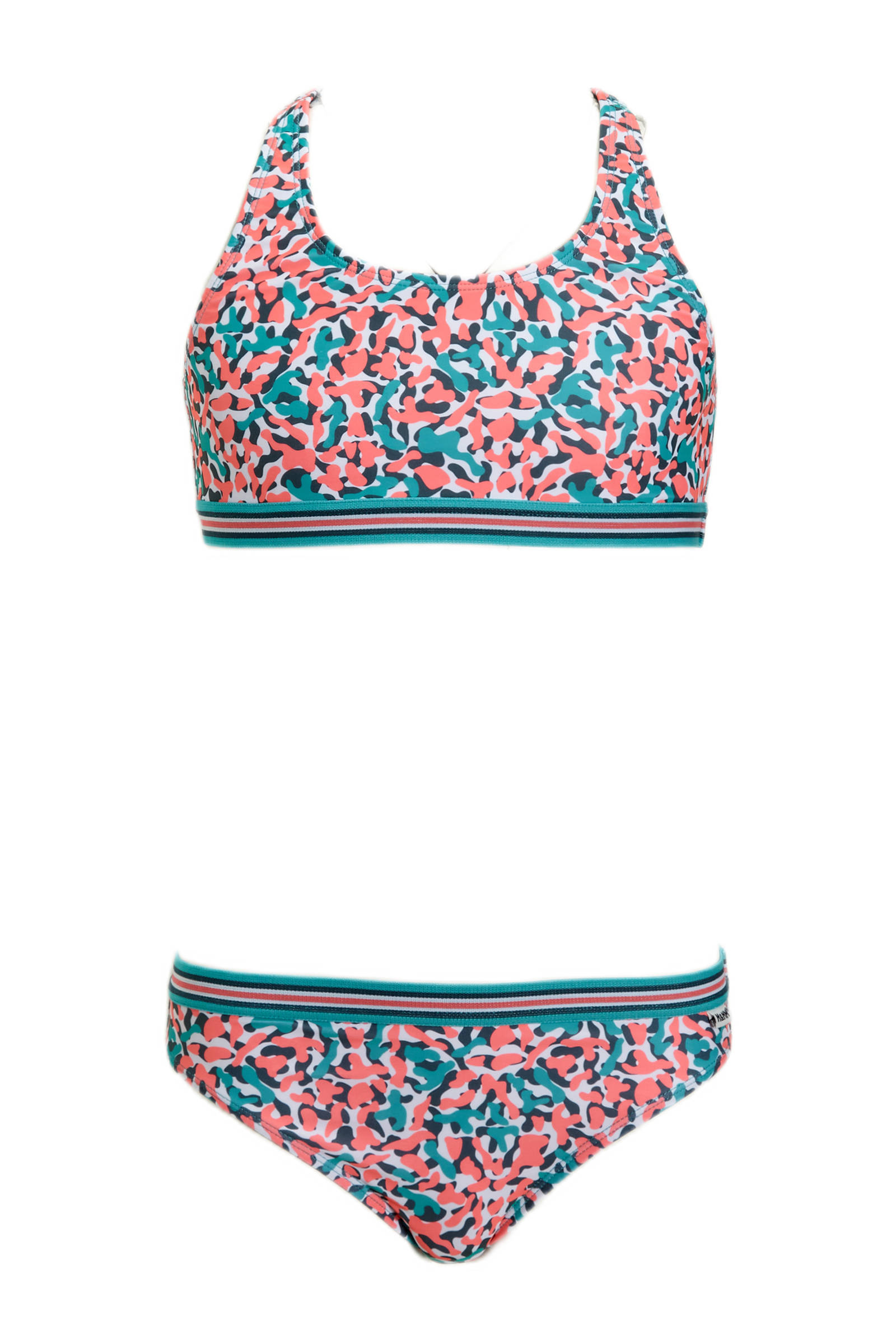 Me & My Monkey crop bikini Pelia roze/lichtblauw