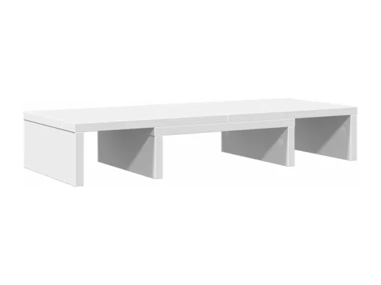 Support de moniteur réglable blanc bois d'ingénierie