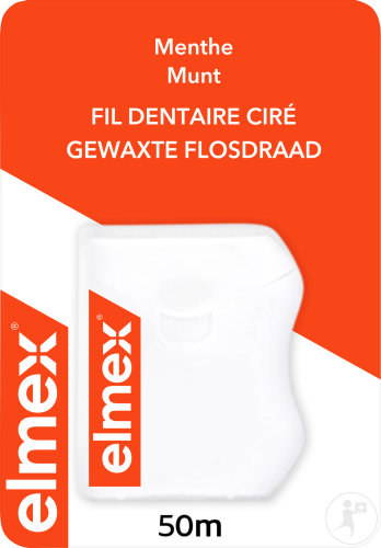 Elmex Fil Dentaire Ciré Menthe 50m Pièce 1