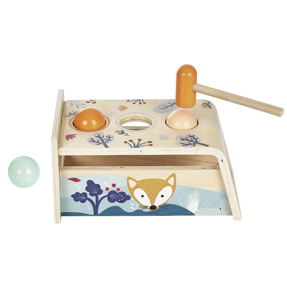 Xylophone avec jeu à marteler 2 en 1 en bois