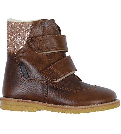 Angulus VinterStøvler - Tex - Cognac m. For/Velcro