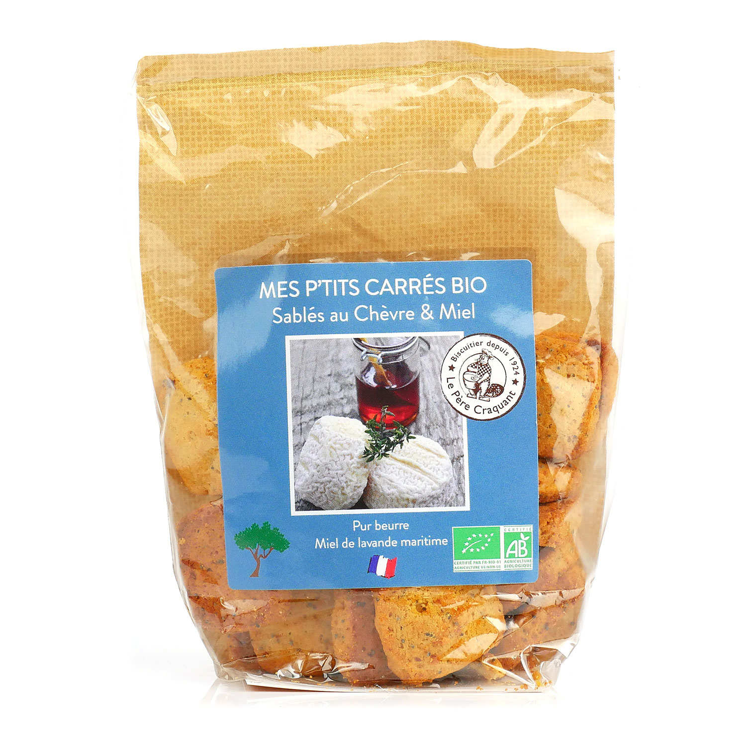 Sablés salés au chèvre et au miel bio