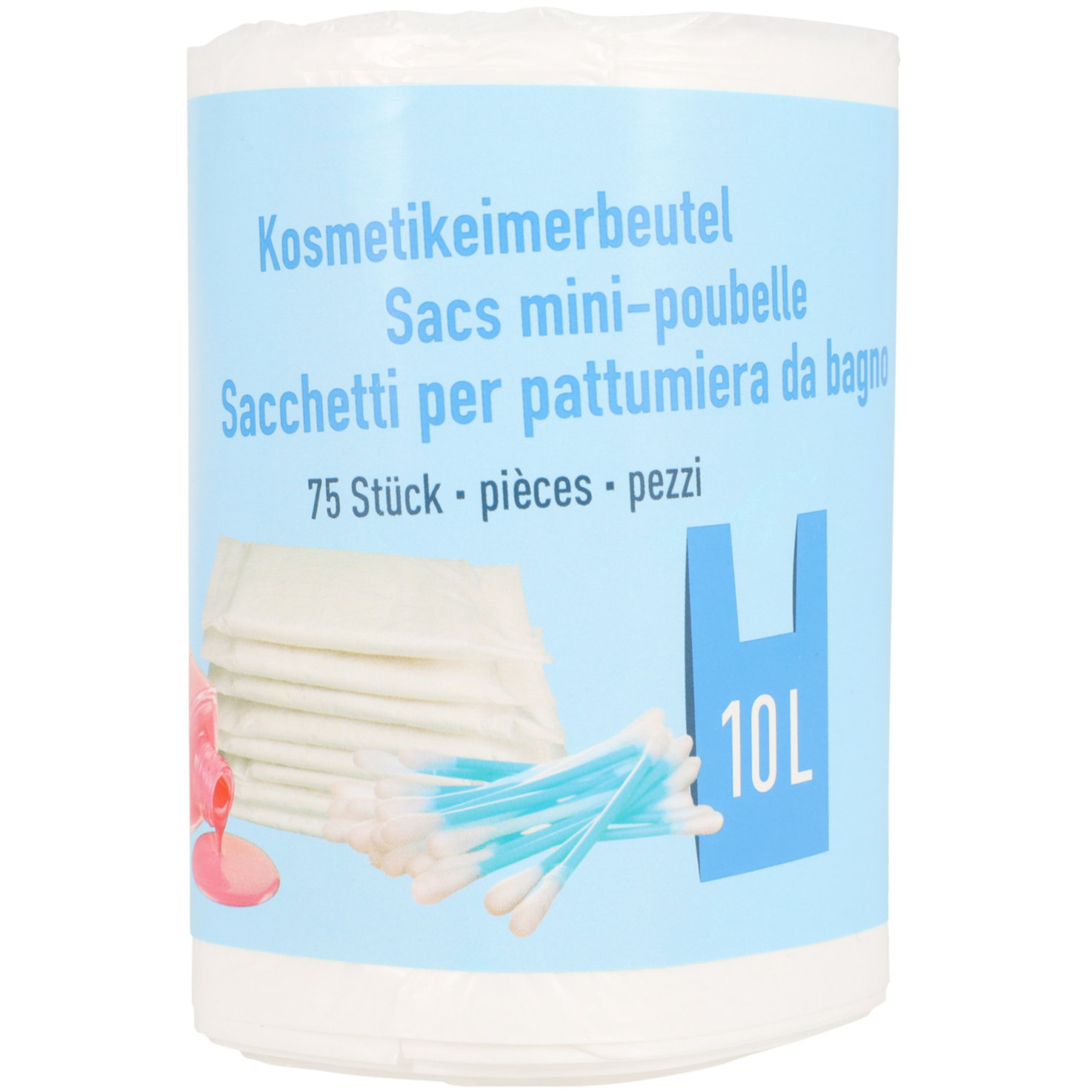 Prix Garantie Kosmetikeimerbeutel mit Henkel 10L, 75 Stück