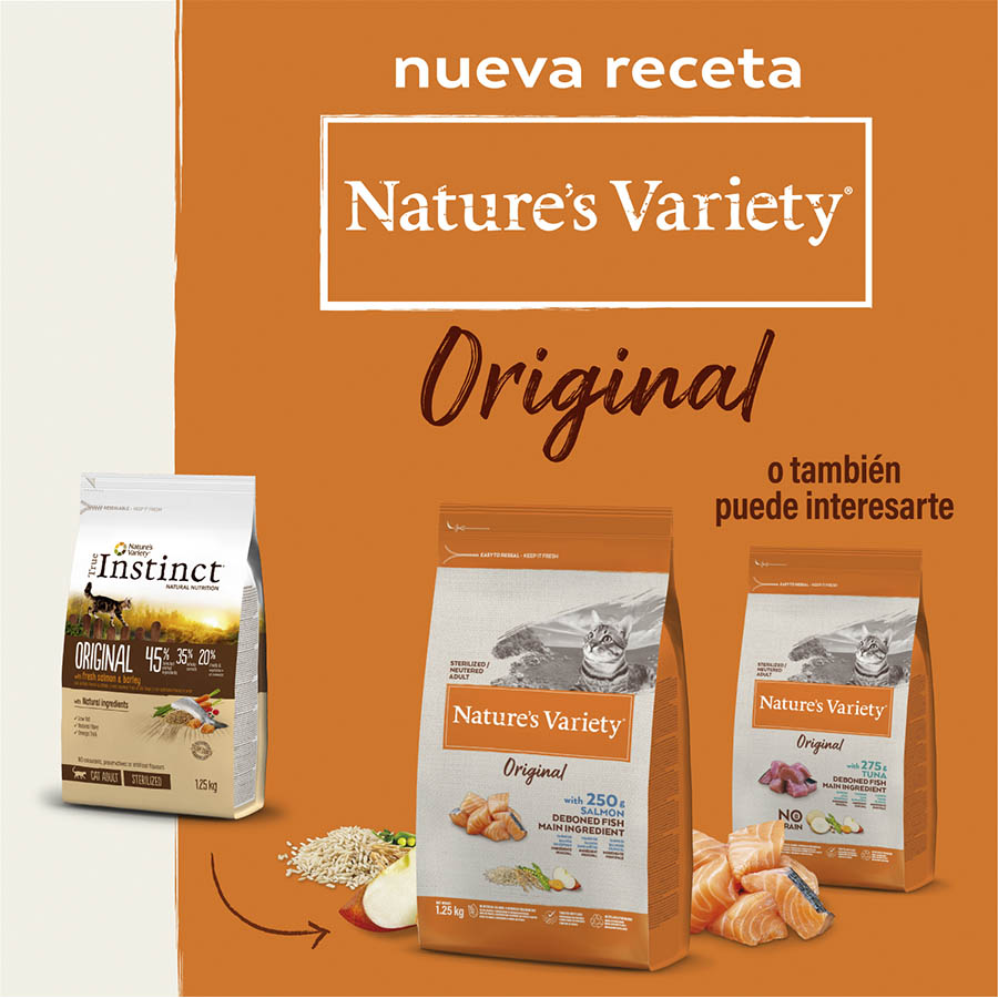 Ração para Gatos Adultos Nature's Variety Original com Salmão Esterilizado