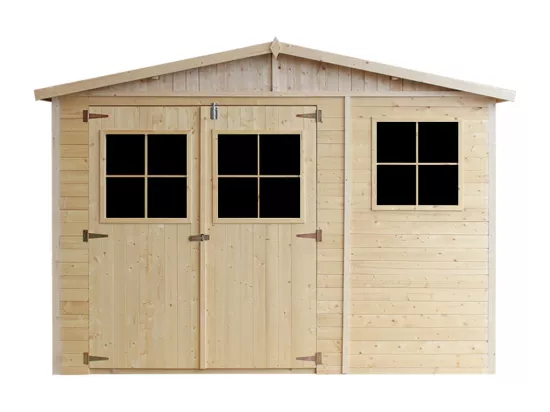 Abride Jardin en Bois AVEC LES PLANCHERS IMPRÉGNÉ - H226x316x324 cm/9 m²- TIMBELA M335+M335G