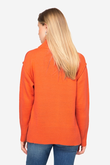 Pullover, Wollmix, Stehkragen, Langarm