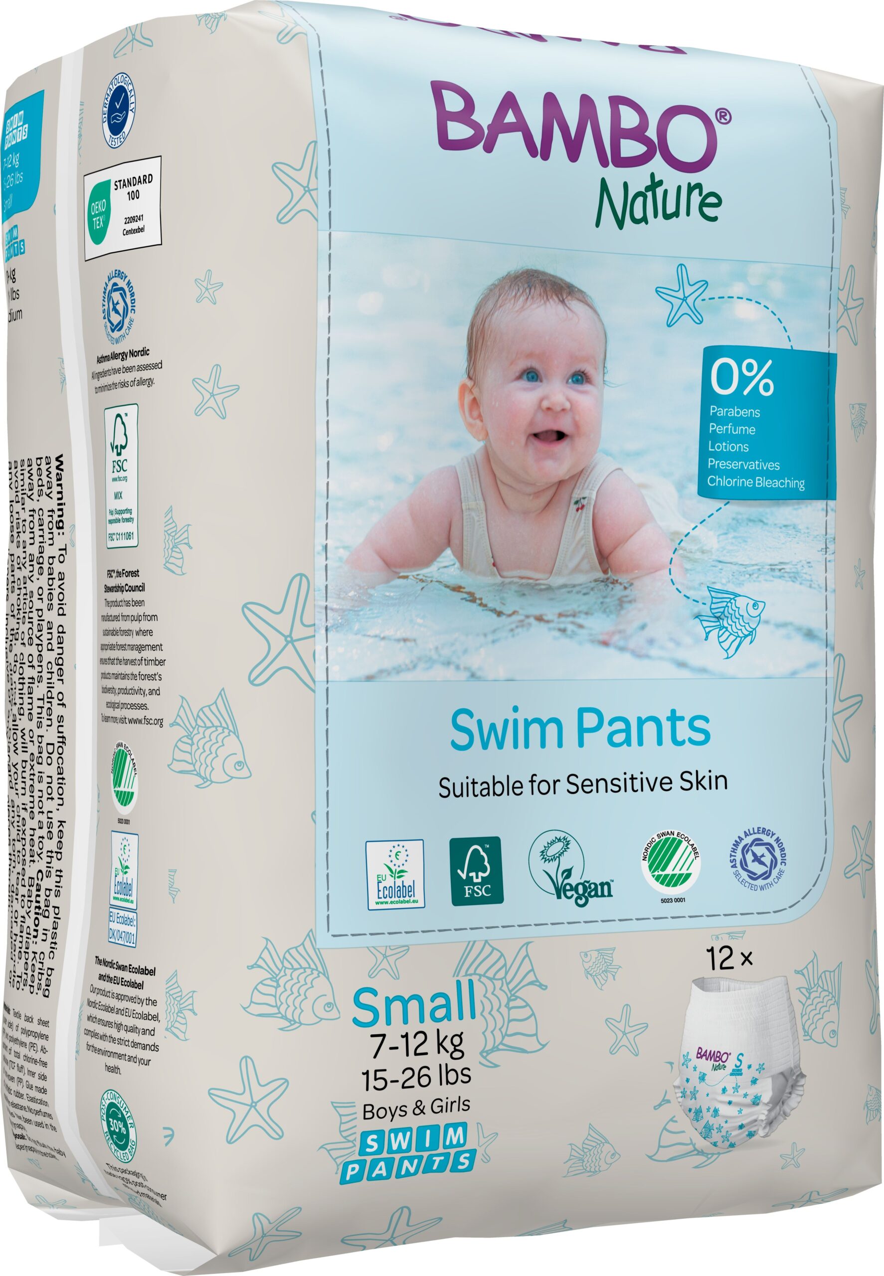 Bambo Nature Zwembroekjes S 7-12Kg (12 stuks)