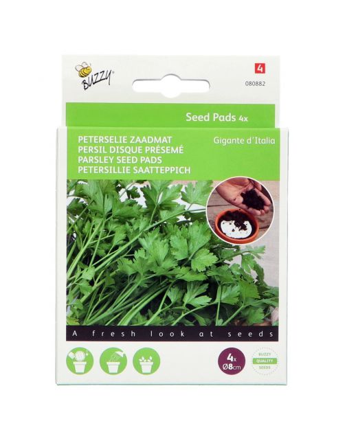 Buzzy Seedpads Peterselie Gigante D'Italia 4x 8cm - Kruidenzaden -