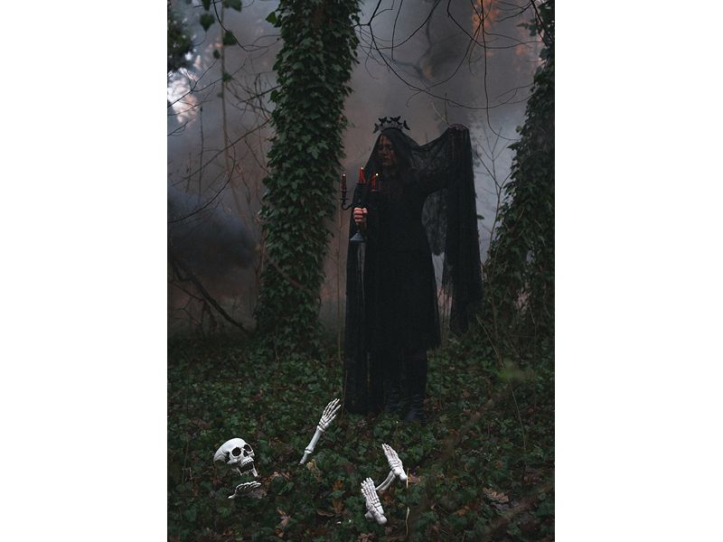 Partydeco Halloweenfigur Skelett 5-teilig Halloween Dekoration Skelett