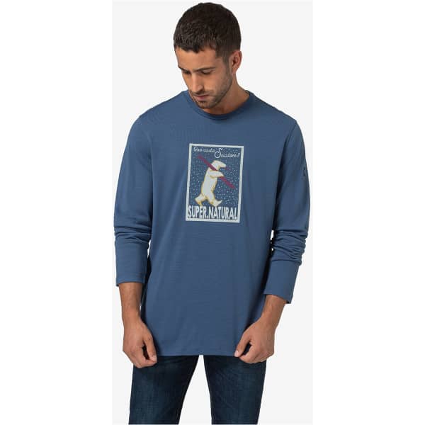 T-shirt thermique SUPER.NATURAL M SKIATORE LS NIGHT SHADOW BLUE/VARIOUS