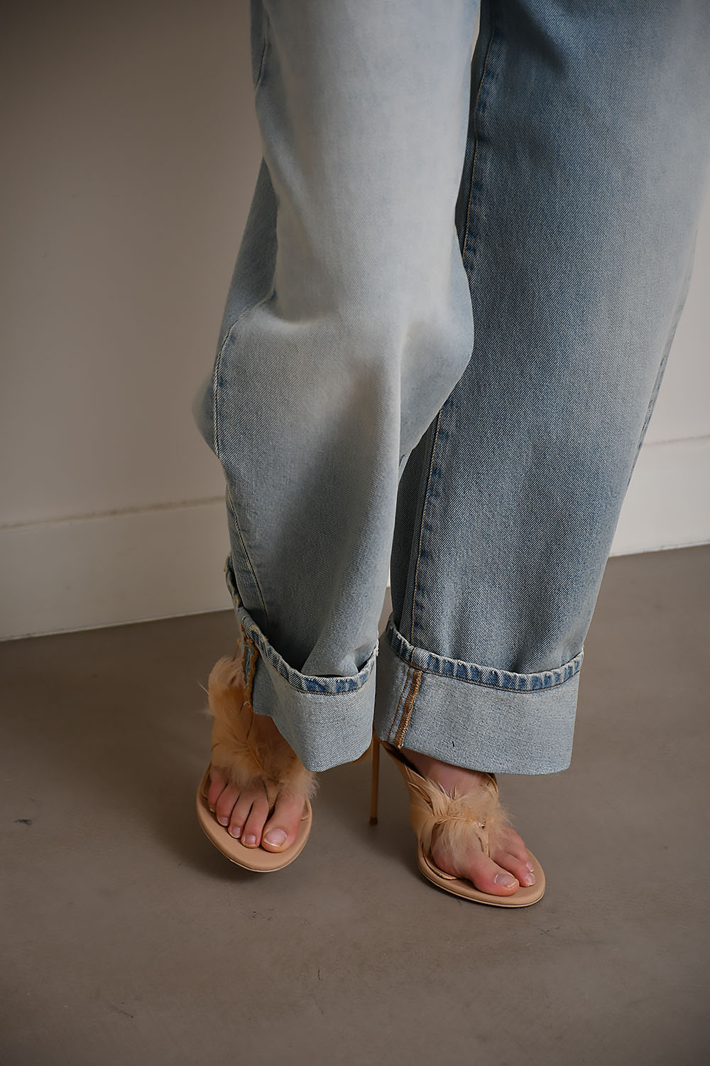 Khris barrel leg denim jeans