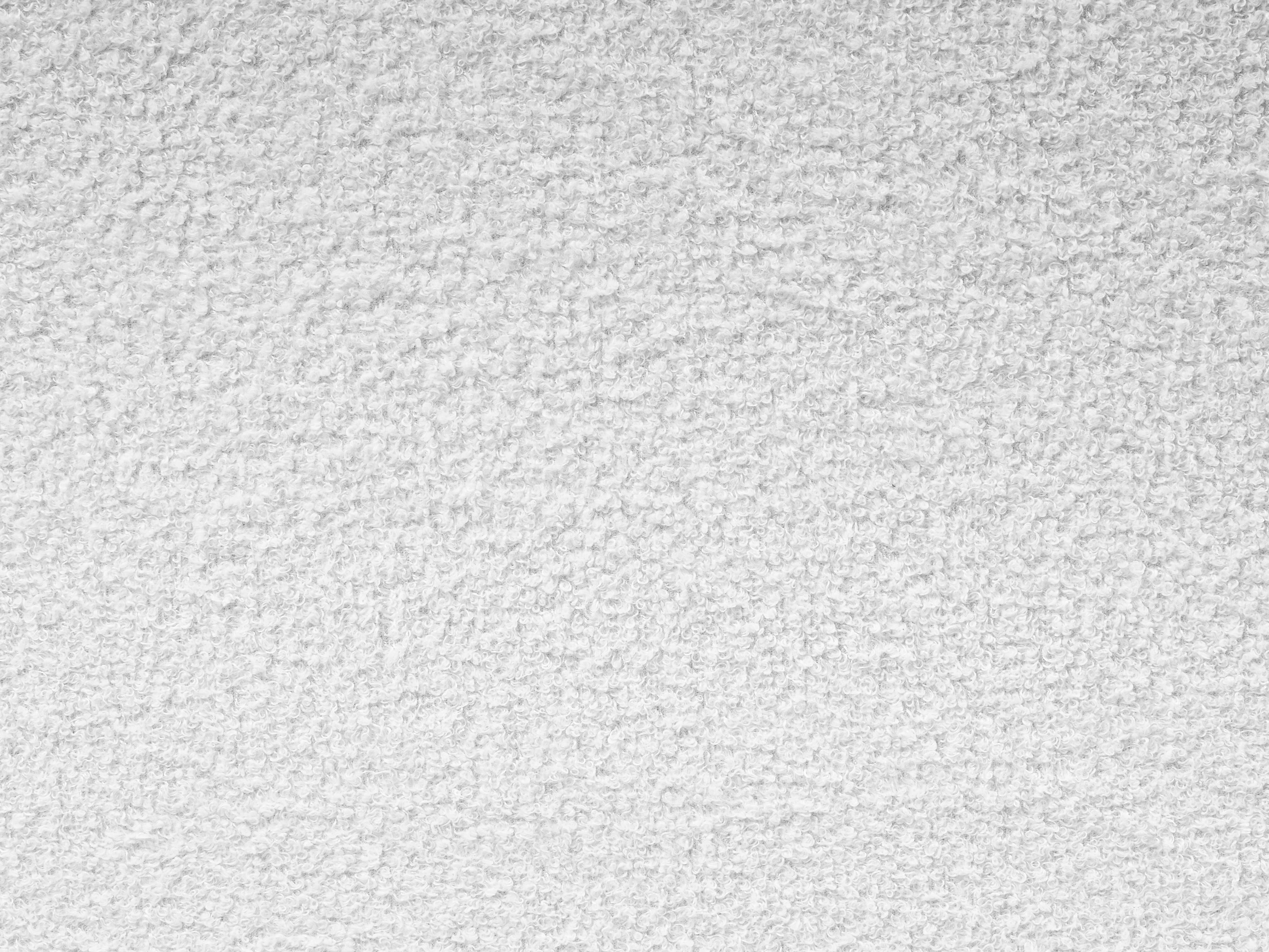 Bed Bouclé VALOGNES 180 x 200 cm Gebroken wit