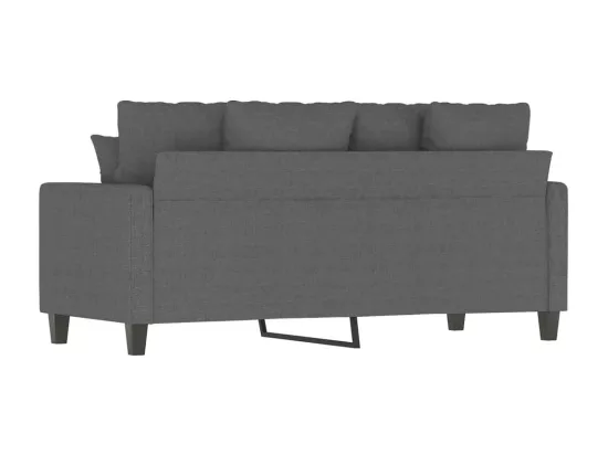 Canapé à 2 places Gris foncé 140 cm Tissu