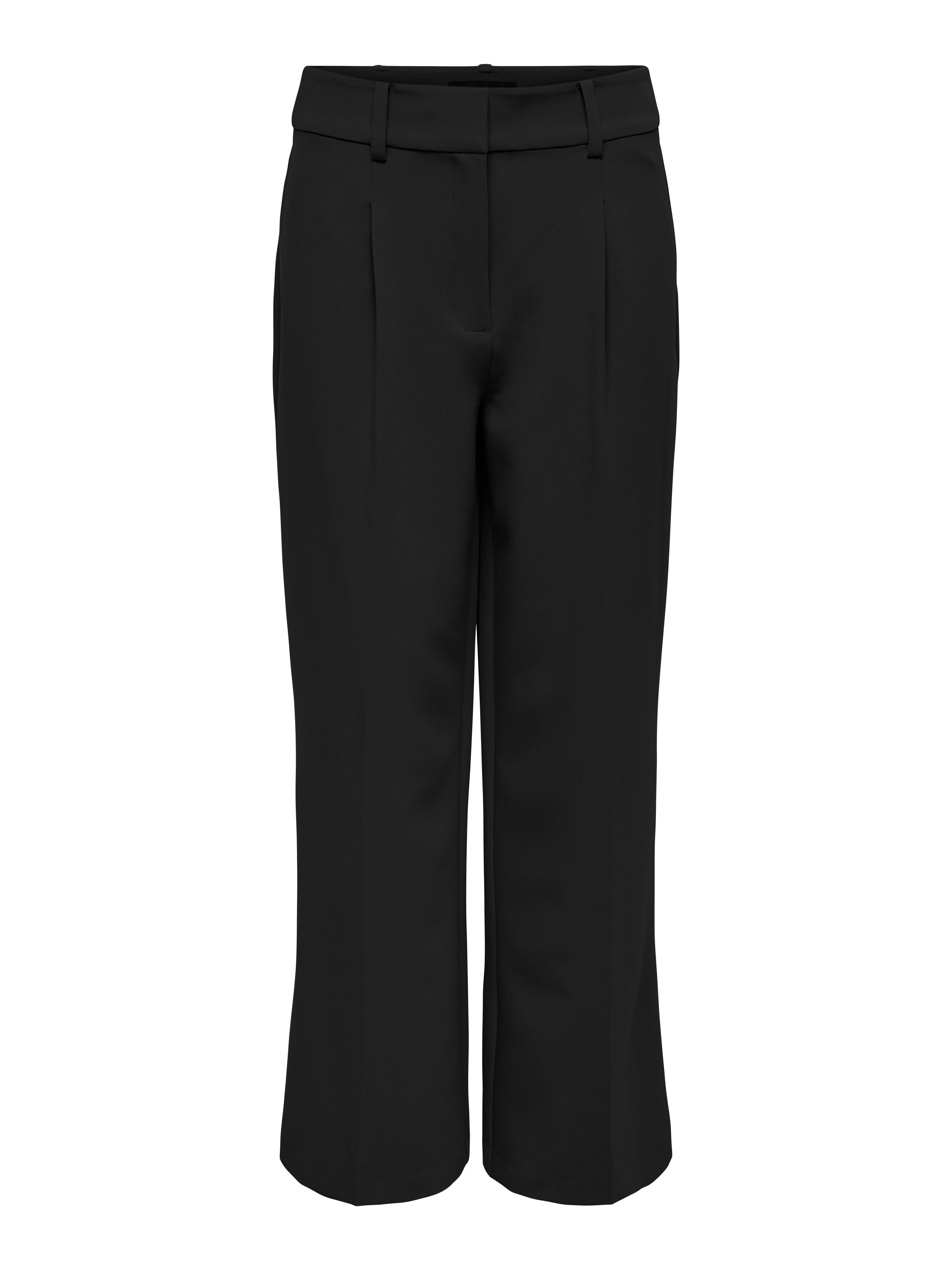 JDYCILLE Hohe Taille Gerade geschnitten Hose Black