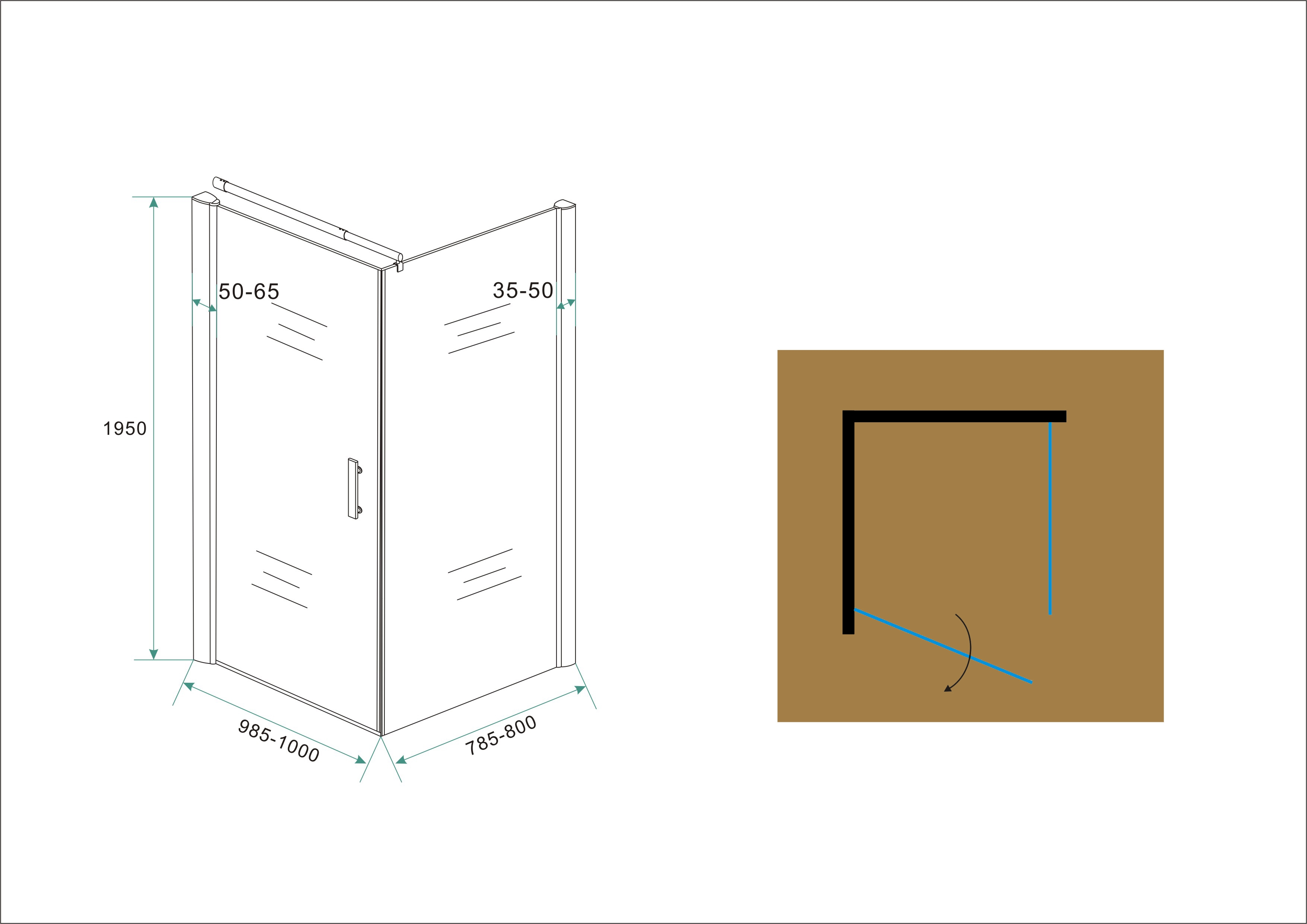 Douchecabine Basic 6mm samenstellen