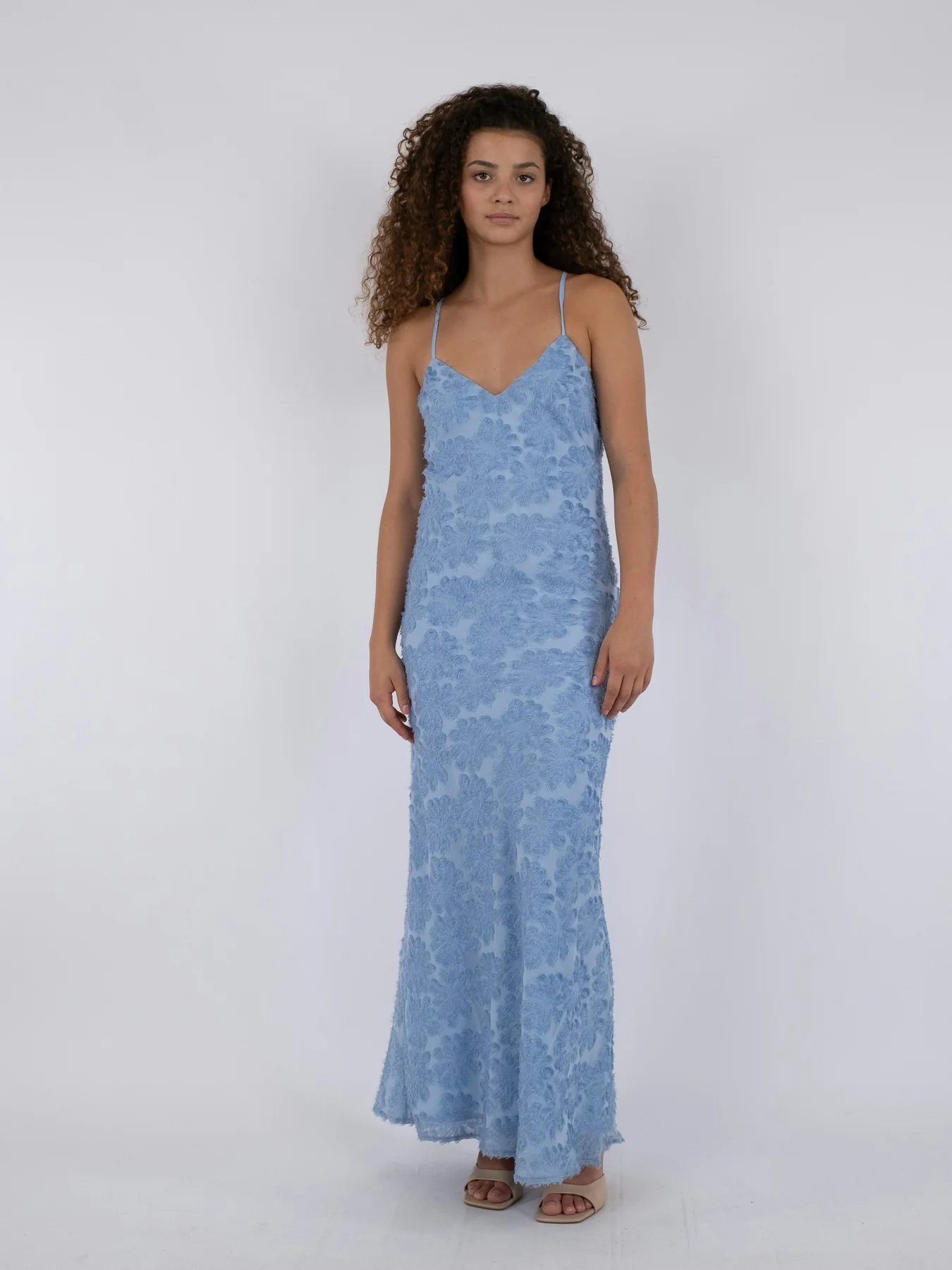 Neo Noir Clia Fringe Dress sky blue