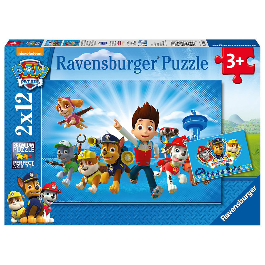 Puzzles 2 x 12 Pièces Ryder et la Pat'Patrouille
