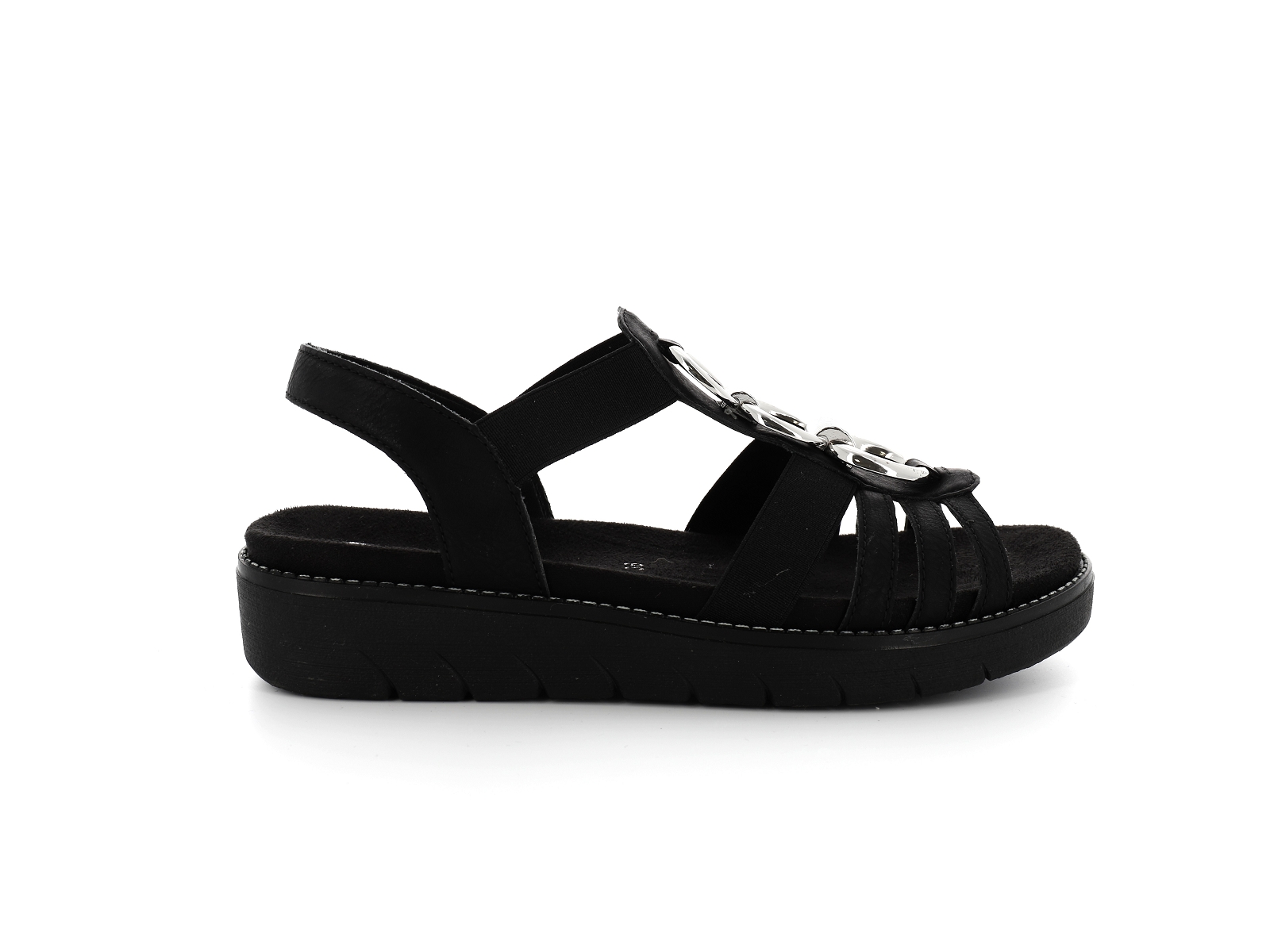 Remonte-D2073 Matières combinées Noir