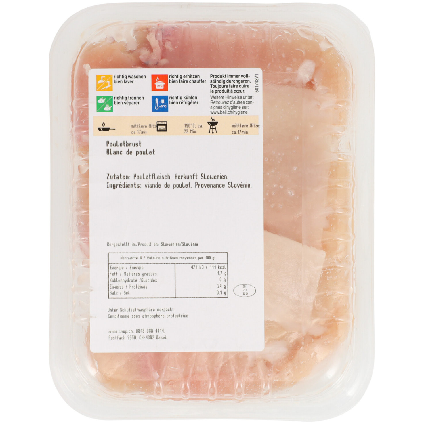 Prix Garantie Pouletbrust ca. 500g