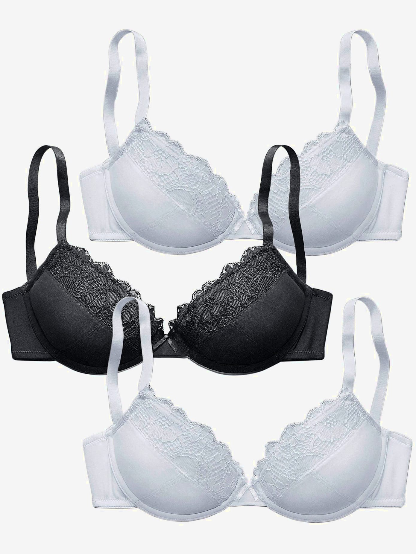Joli soutien-gorge push-up avec dentelle jacquard douce