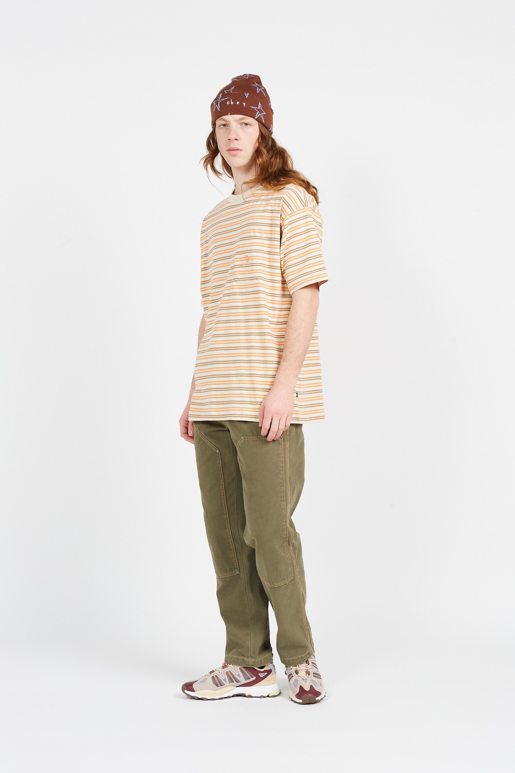 CONVERSE t-shirt YARN DYE STRIPED Beige
