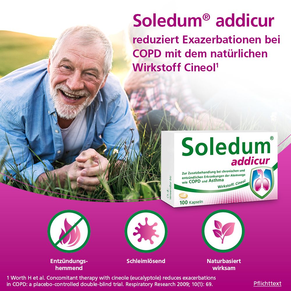 Soledum® addicur zur Zusatzbehandlung bei COPD und Asthma