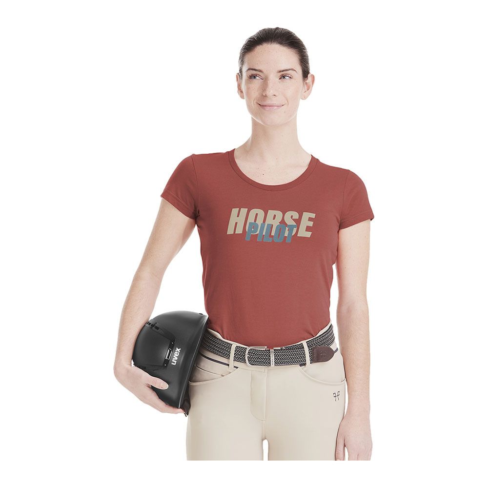 Horse Pilot TEAM - Tee-shirt Femme terracotta