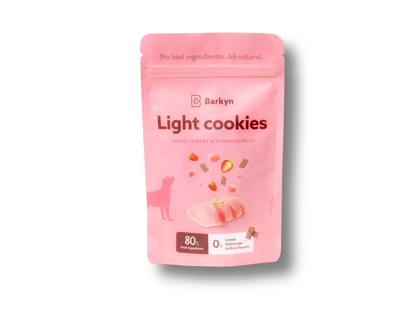 SNACKS PARA CÃO BARKYN CARNE E MORANGO 60G