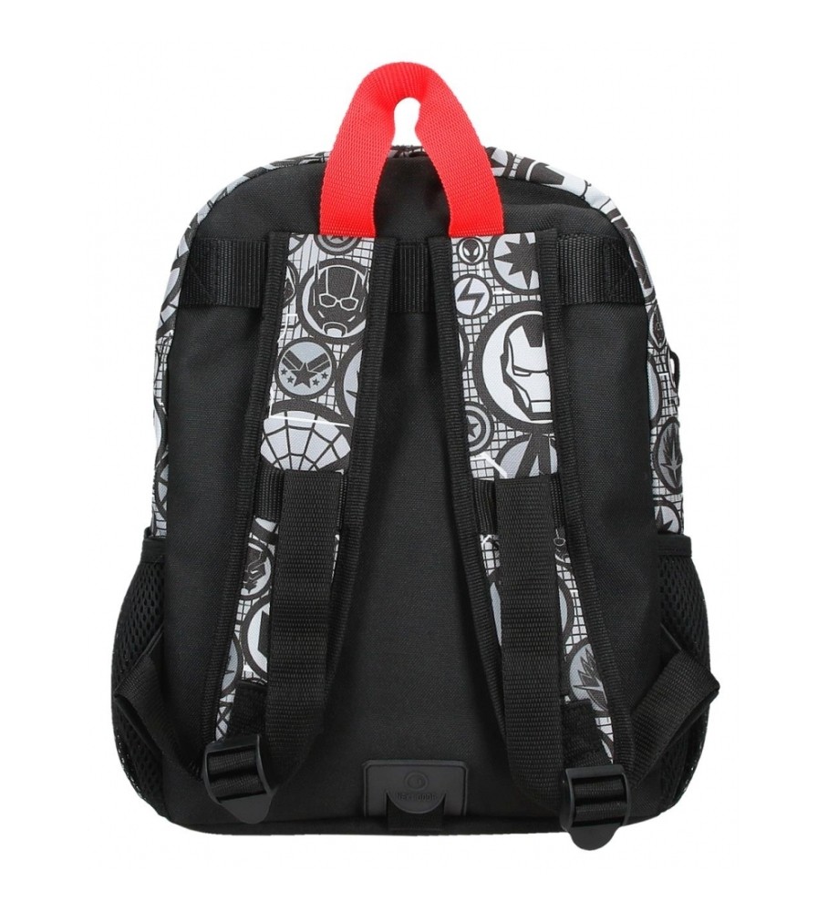 Disney Mochila Avengers Heroes adaptable a carro negro -25x32x12cm-