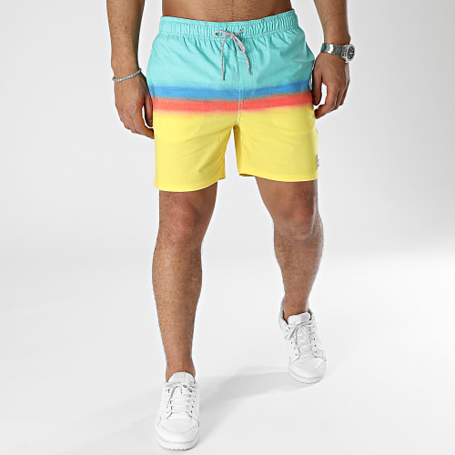Short De Bain Surf Revival Volley 03AMBO Jaune Turquoise