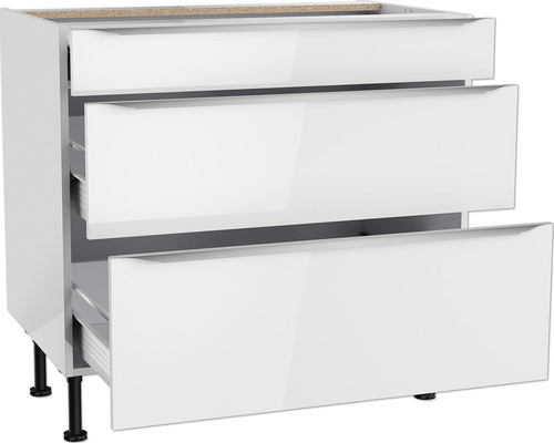 Optifit ladekast Arvid986 BxDxH 90x58,4x87 cm wit glanzend, gedemonteerd