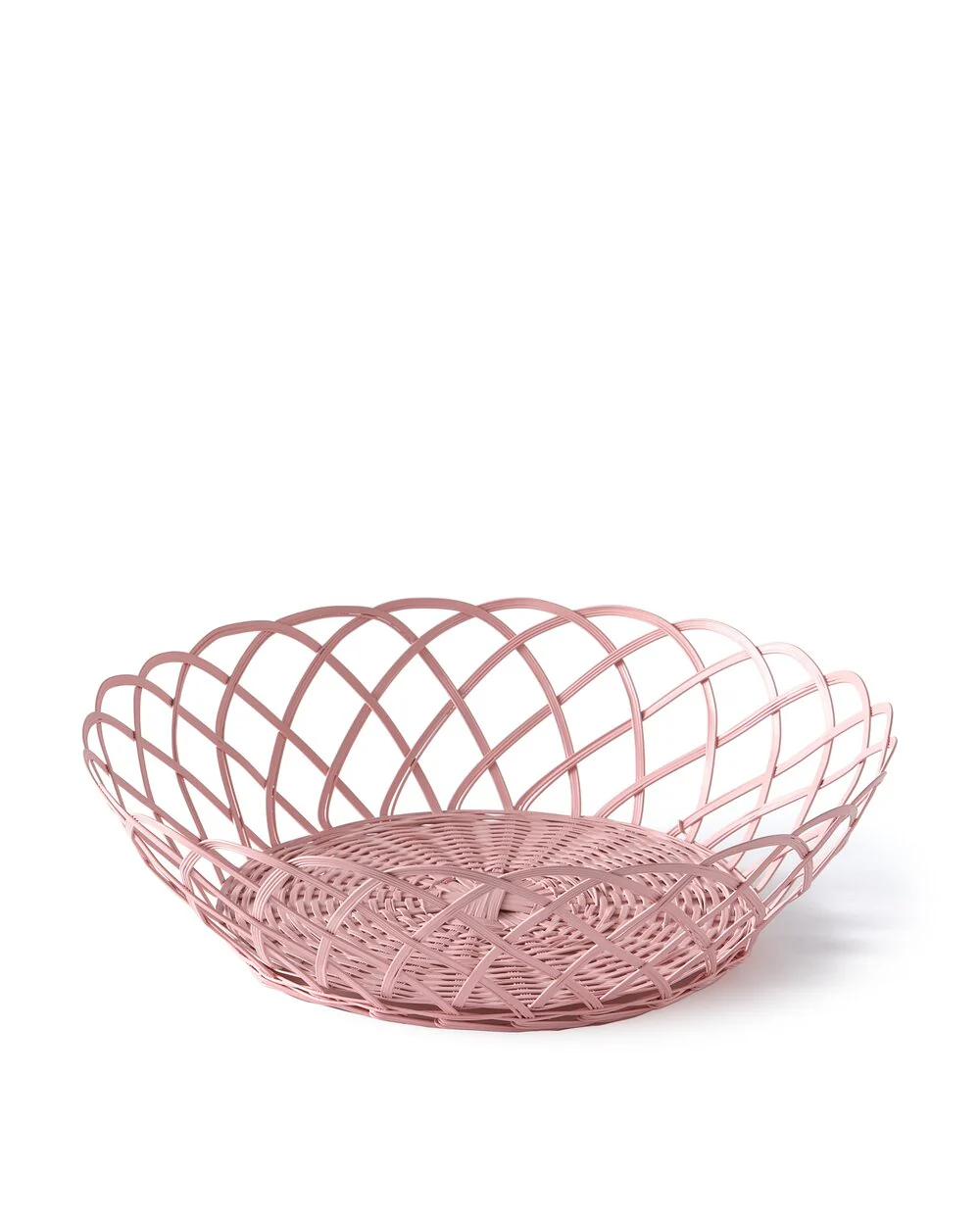 POLSPOTTEN  Bakkie Lace kurv, Light Pink - stor