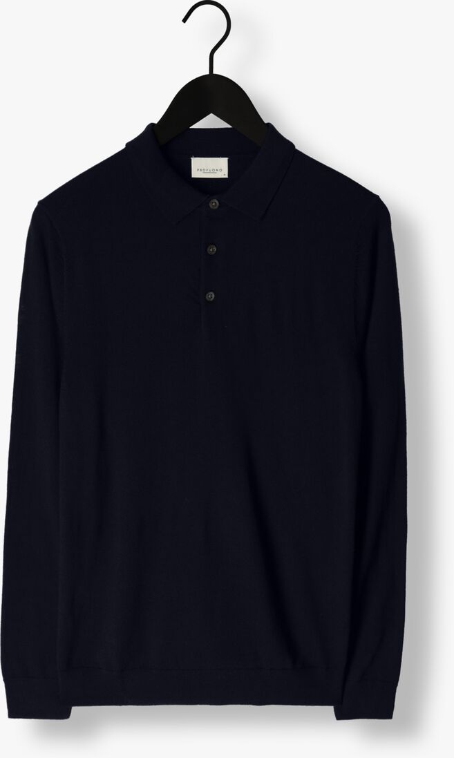 PROFUOMO donkerblauwe profuomo polo polo longsleeve