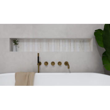 Wandtegel Fermo glanzend wit 5 x 25 cm keramiek wit 0,763 m²