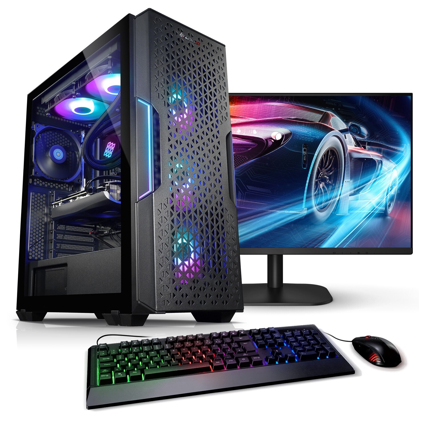 PC Set mit 27 Zoll TFT Total Intel Core i9-12900KF, 32GB DDR4, NVIDIA RTX 4060 8 GB, 1TB SSD, WLAN, Windows 11