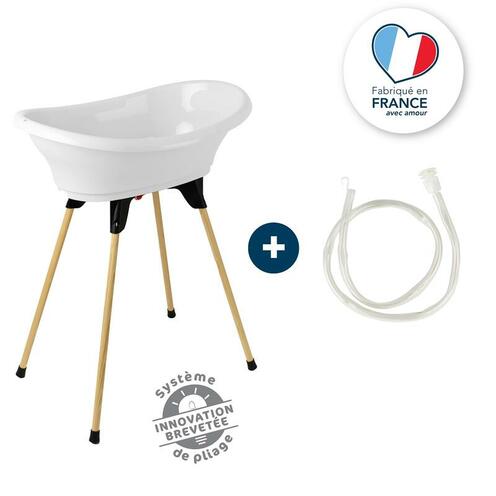 Kit Baignoire VASCO Blanc Muguet : Baignoire + Pieds + Tuyau de vidange - THERMOBABY
