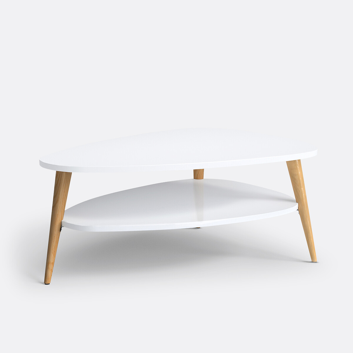 LA REDOUTE INTERIEURS<br>Mesa de centro vintage com prateleira dupla, Jimi