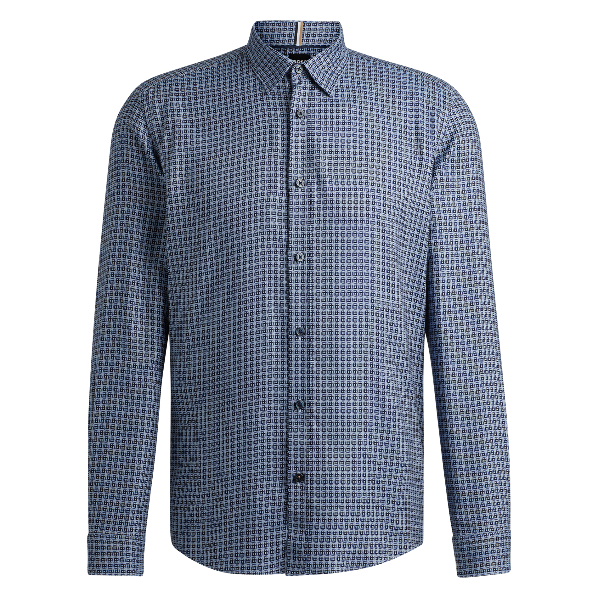 Chemise décontractée imprimée| Bleu