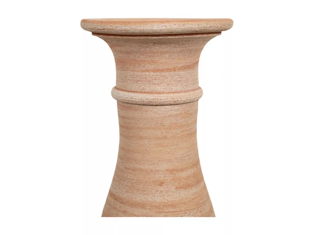 BISCOTTINI Vase - Finition terre cuite - Extérieur - Jardin - Présentoir - Décoratif - Porte-plante - Porte-fleurs - Salon - Salle à manger - Chambre - Cuisine - 32x80 cm