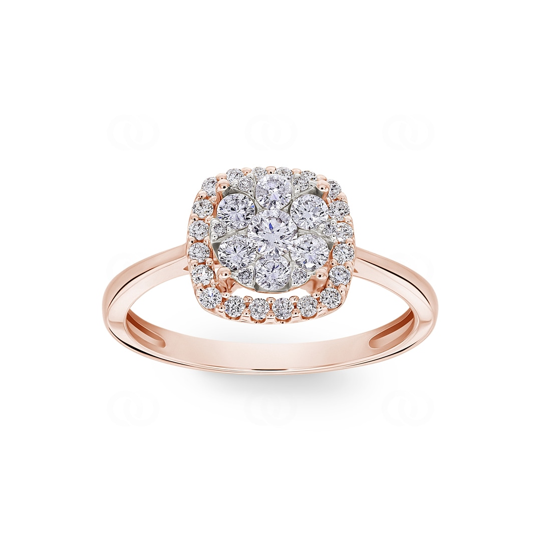 Verlobungsring 750/18 K Roségold mit Diamanten 0.50 ct H/si by CHRISTIAN