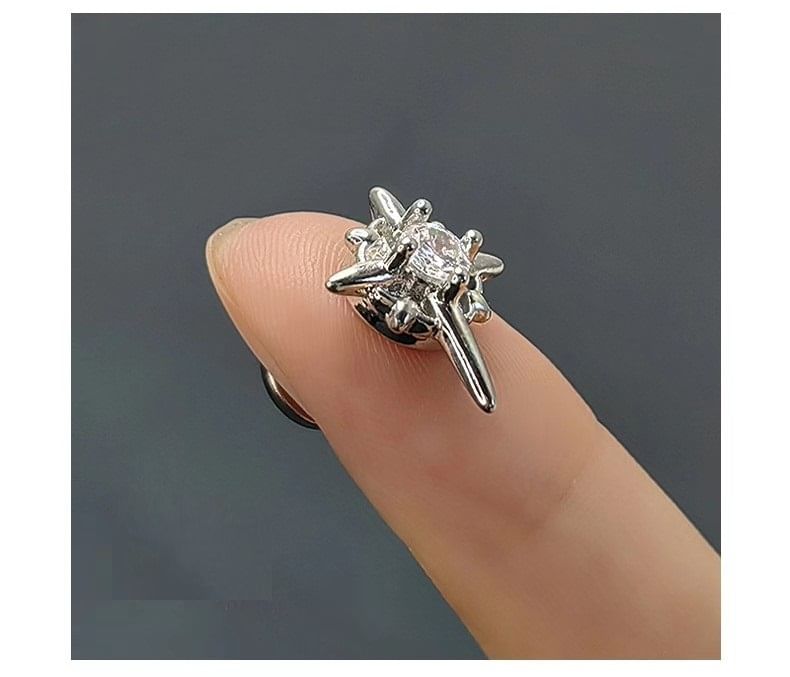 Malnia Home - Magnetische oorbel met stervormige strass