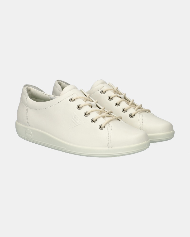 Ecco Soft 2.0 Veterschoenen  - wit