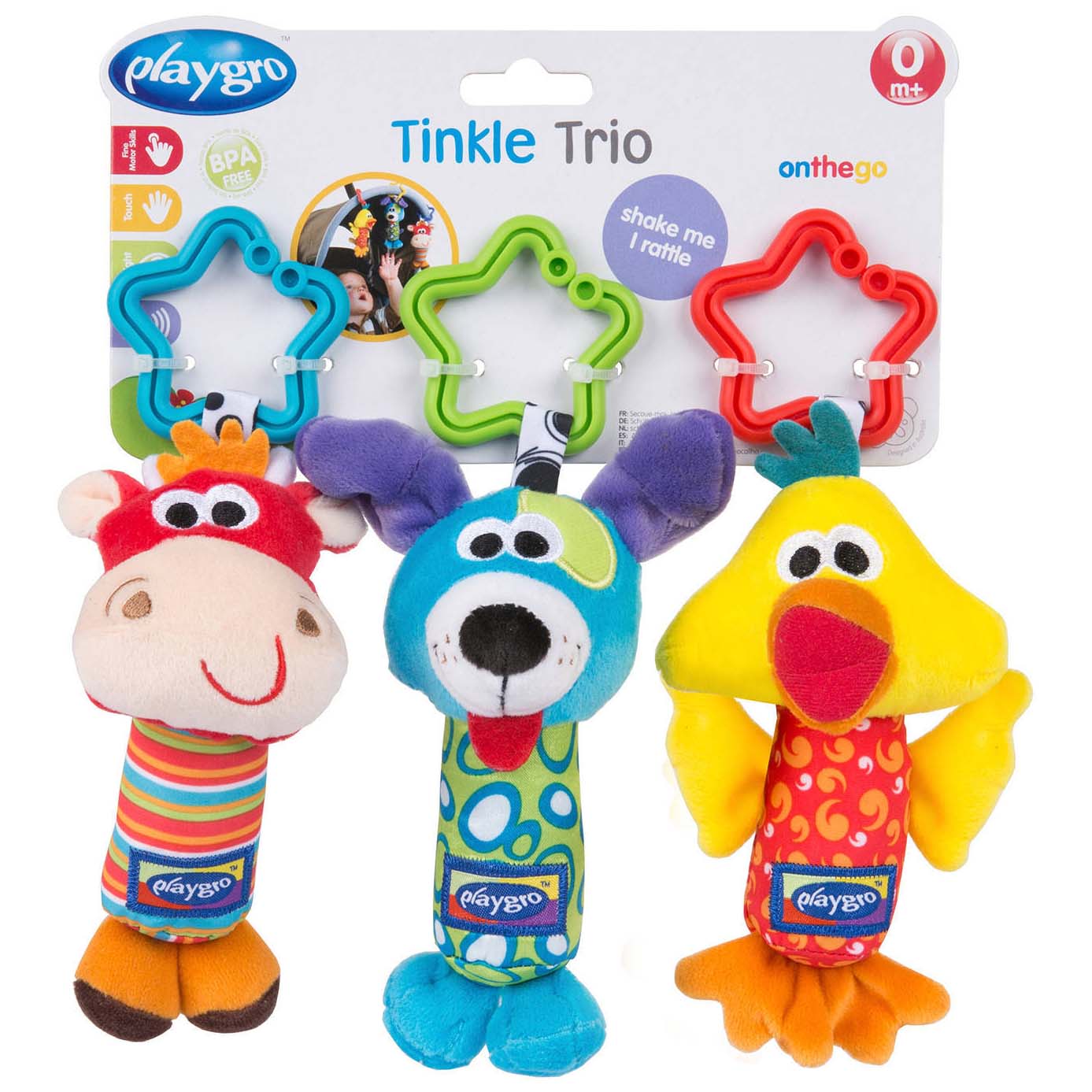 Playgro Tinkle Trio hangspeeltjes Multi